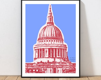 St Paul's Cathedral Art Print by Embarcadero Prints | St Paul's Cathedral Wall Art | London Art Print | England Wall Art Decor
