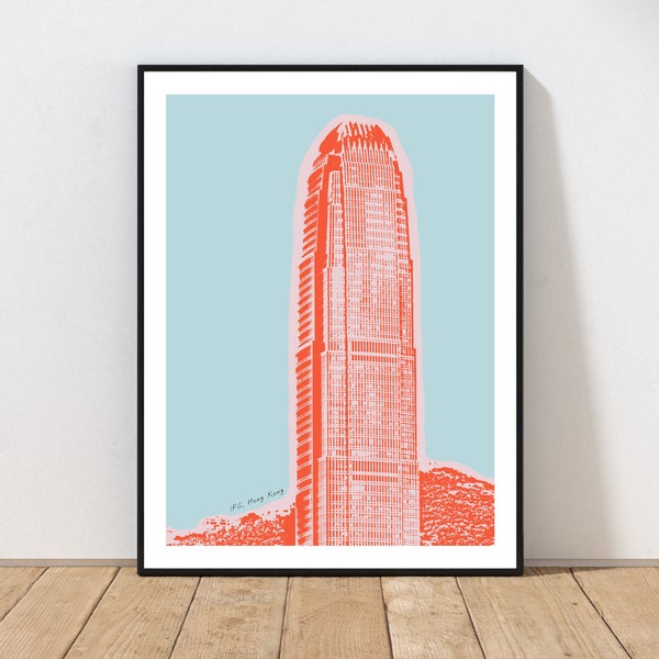 International Finance Center (IFC) Art Print by Embarcadero Prints | IFC Mall Wall Art | Hong Kong Art Print | China Wall Art Decor