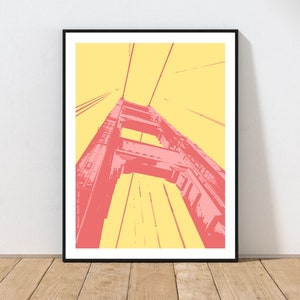 Golden Gate Bridge Art Print by Embarcadero Prints | Golden Gate Bridge Wall Art | San Francisco Art Print | California Wall Art Decor