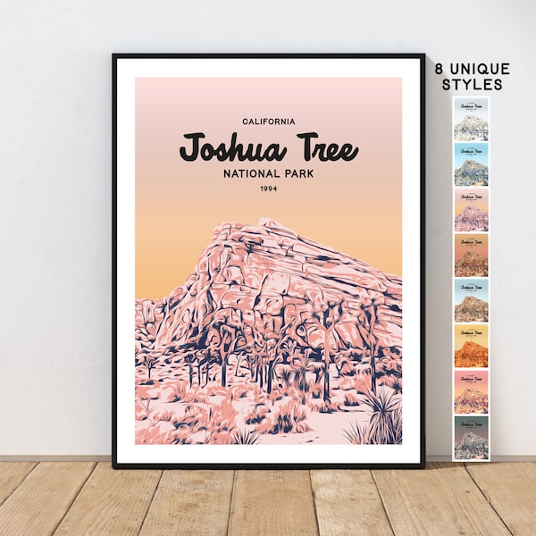 Joshua Tree National Park Art Print by Embarcadero Prints | Joshua Tree WPA Poster | Vintage NP Travel Print | California Travel Poster