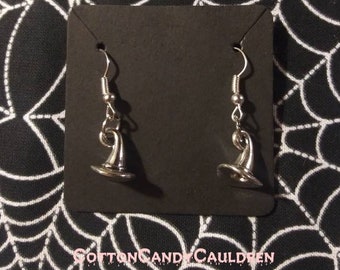 Dainty Witch Hat Drop Earrings