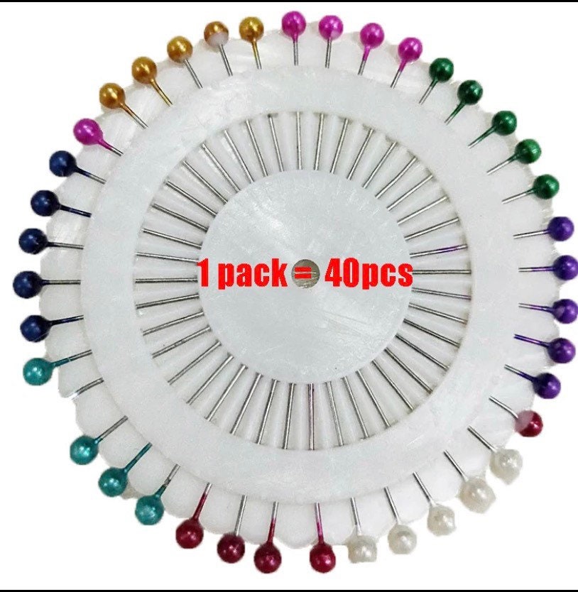 Hijab Pins with Safty Caps, 30pcs Colorful Crystal Hijab Scarf Pins Tailor Sewing Snag-Free Pins Brooch