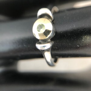 Sterling Silver / 14k Gold TINY Green Peridot