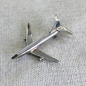 Vintage Sterling Silver Airliner Pin