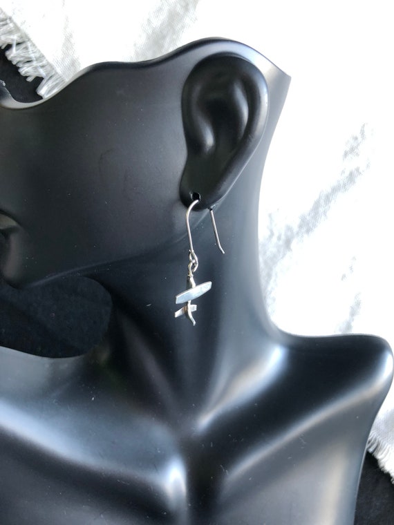 Small Airplane Earrings - Sterling Silver