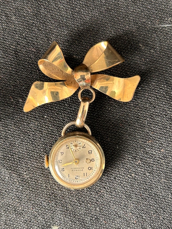 Lovely Pierce Non Magnetic Bow Broach Watch - Not 