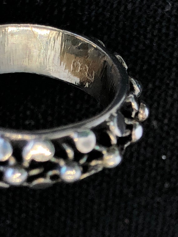 Sterling Silver Architectural Statement Band - Si… - image 5