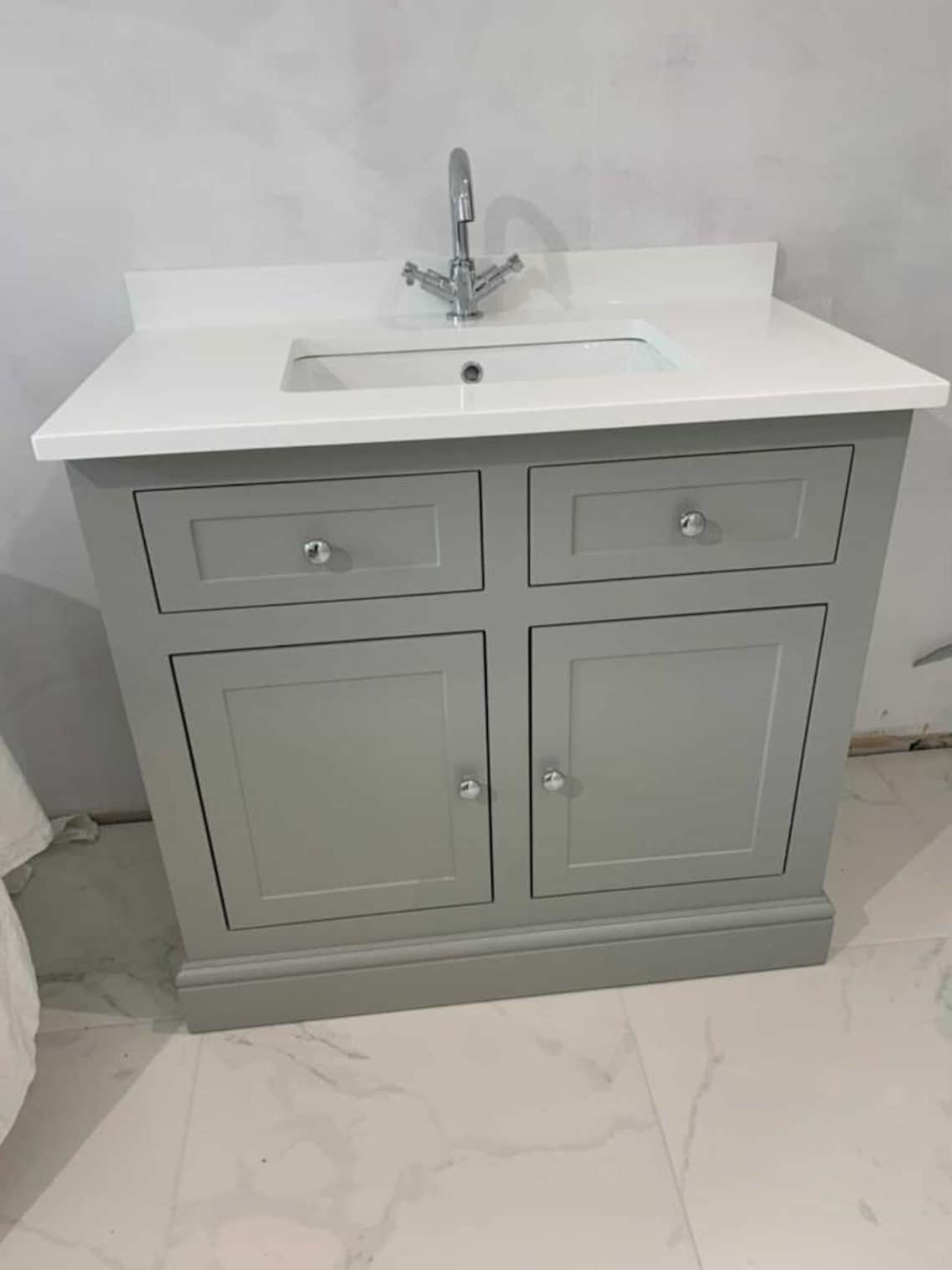 Cathedral Painted Vanity Unit With Single Undermount Basin. Etsy