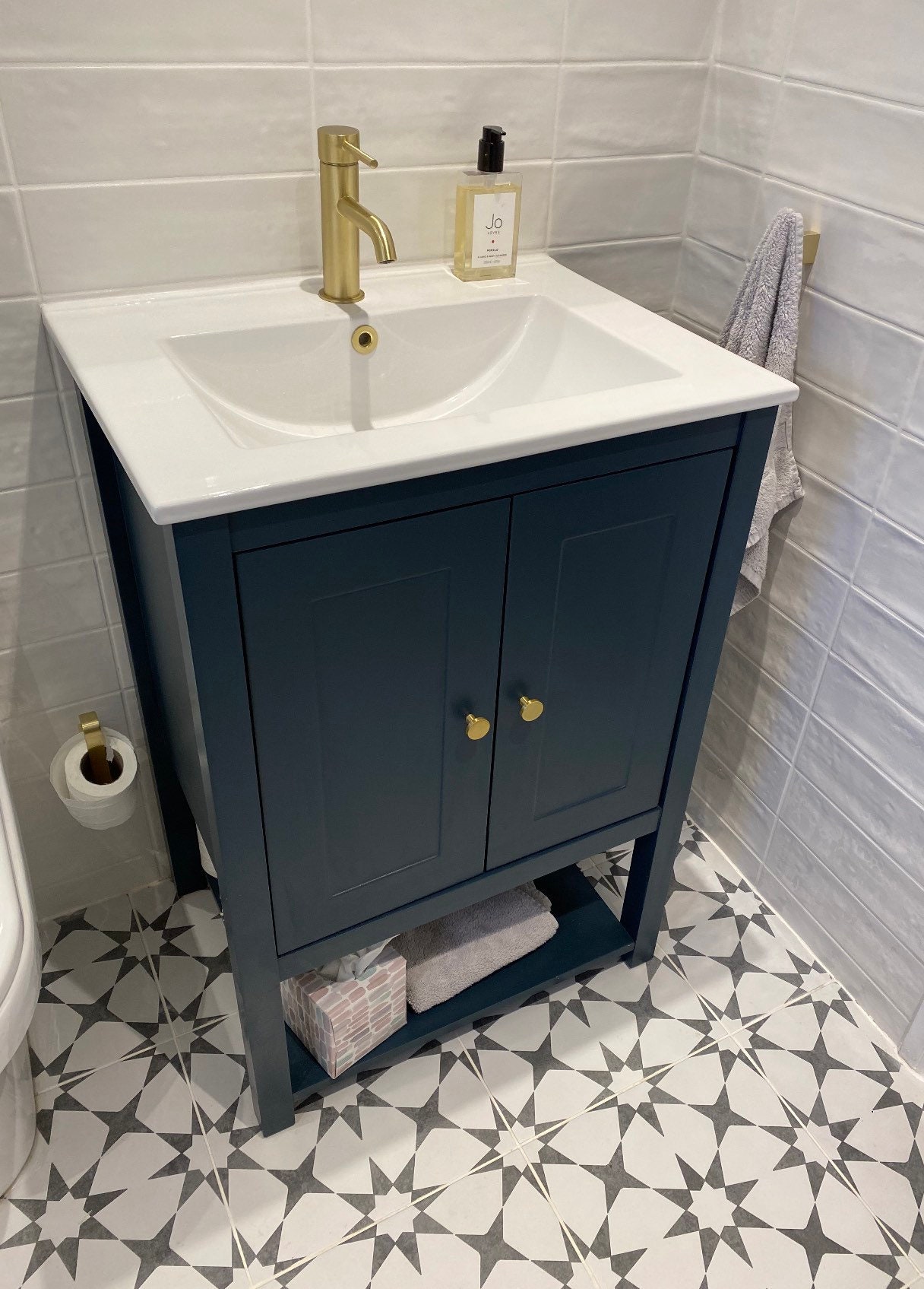 Vanity Unit With Doors Painted in Farrow & Ball. Ceramic Sink. - Etsy