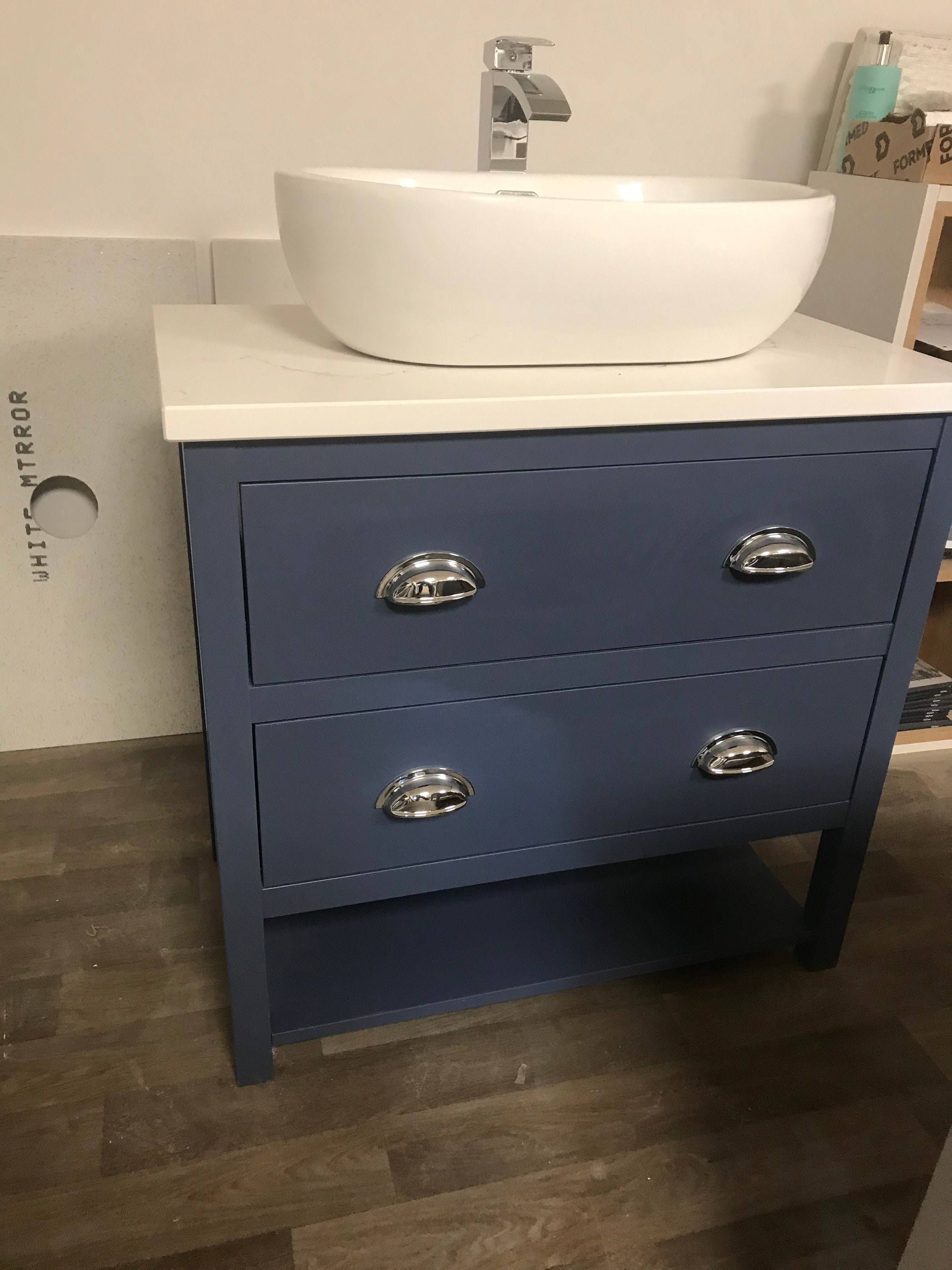 Countertop Vanity Unit Painted in Farrow & Ball. Ceramic Sink. Etsy UK