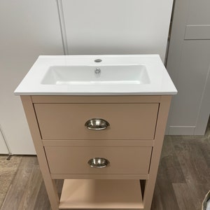 Slimline  Vanity Unit | Bathroom Washstand with Ceramic Sink. | Norton Vanity painted in Any Colour