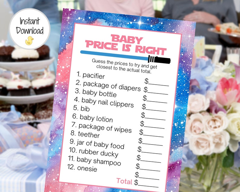 Baby Shower Instant Download Pink Jedi Baby Shower 8 Baby Shower Games Bundle Baby Shower Games Pack SW1 Baby Shower Games Printable