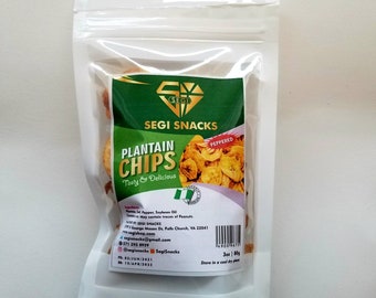 Peppered or Unpeppered Plantain Chips (80g)