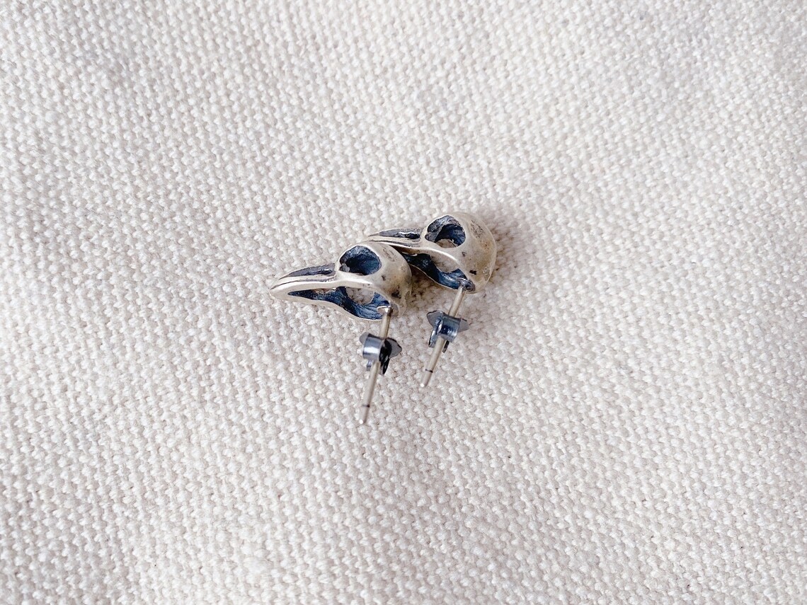 Retro-Stil Baby Krähe Ohrring aus authentischen 925% | Etsy