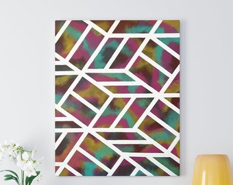 3D cubes digital print wall art