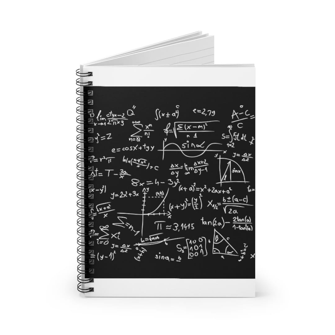 Math Notebook Line Design Math Art Design Notebook, Fun Math Notebook - Etsy