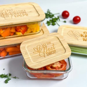 Tupperware Storage Containers, Kitchen Gifts for Mom, Personalized Lunch Box for Adults, Meal Prep Containers, Glass Container with Lid