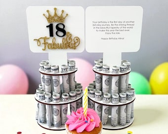 18th birthday gifts for girls, personalized birthday money holder, unique birthday gifts for her, money birthday gift for teenage girl