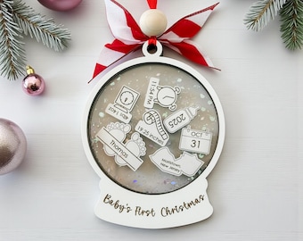personalized babys first christmas ornament 2025, new baby gift for mom, custom baby girl gift unique, new mom gift, baby boy gift for dad
