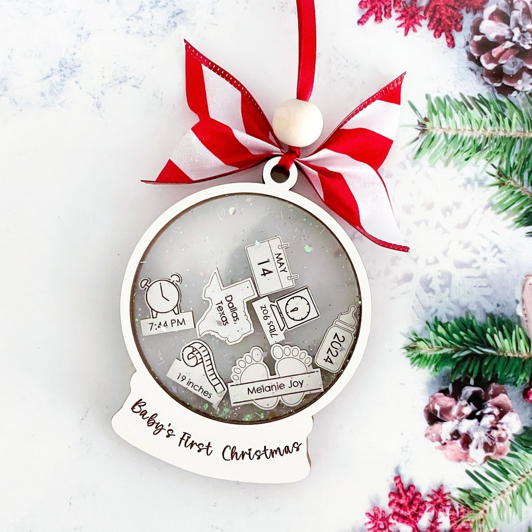 Personalized Babys First Christmas Ornament 2025, New Baby Gift for Mom ...