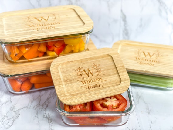 Ecofriendly Personalized Glass Tupperware Set Containers for Meal