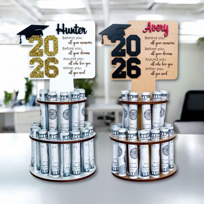 personalized graduation money holder 2026, graduation money tree gifts for her, college graduation gifts, high school graduation money cake image 10