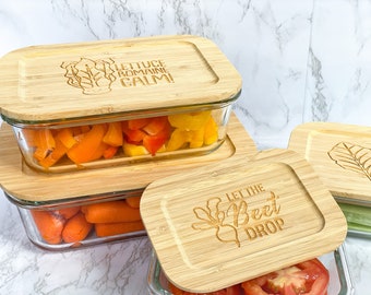 Ecofriendly Personalized Glass Tupperware Set Containers for Meal