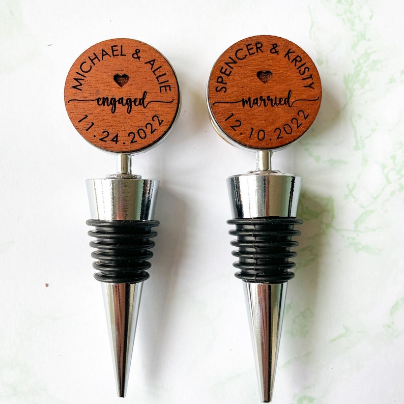 Personalized Wine Stopper Wedding Gift for Couple Custom Etsy