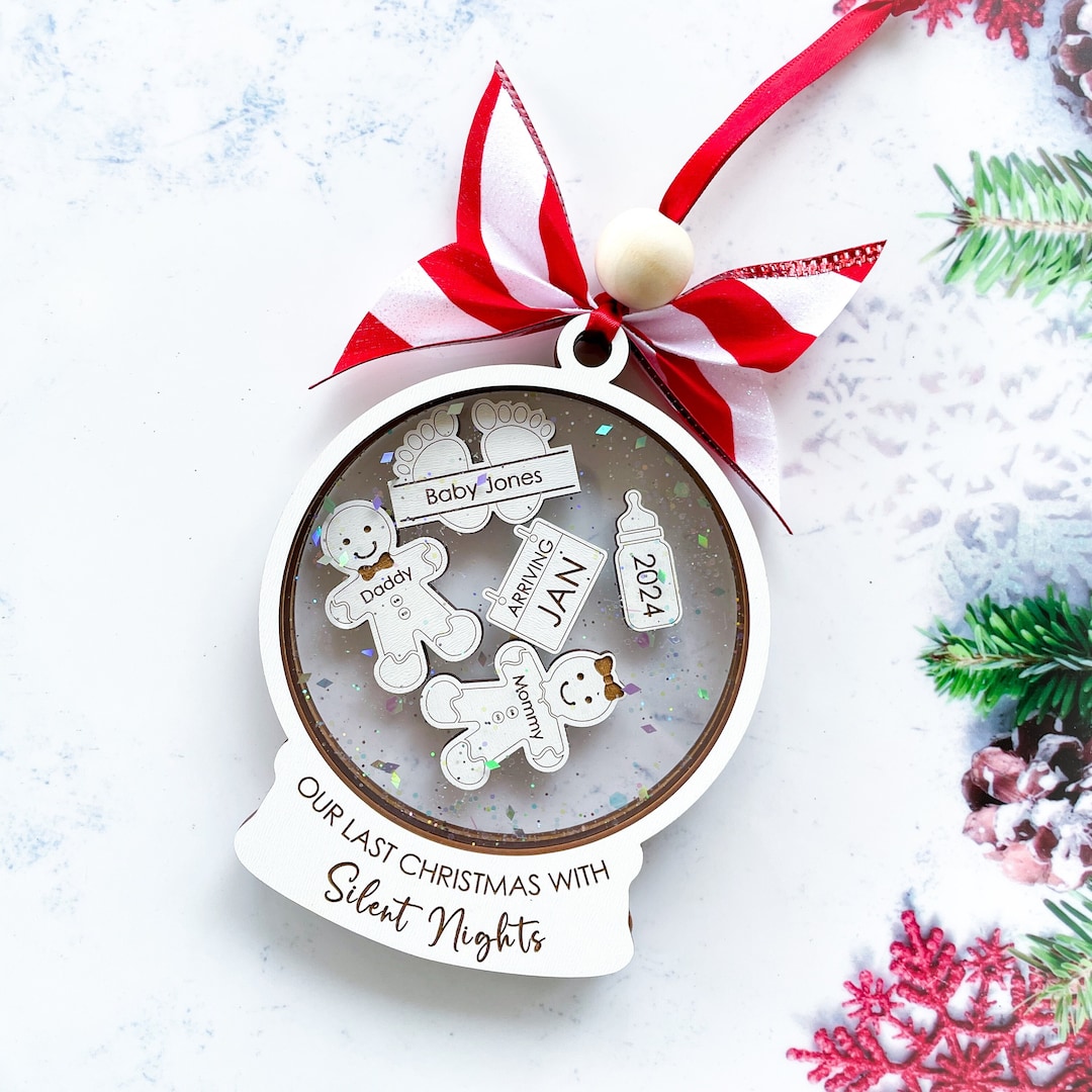 Expecting Parents Christmas Ornament, Personalized Pregnancy Ornament, Parents to Be Gift, Baby