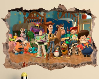 Toy Story Wall Decal 3D Art Stickers Vinyl Room Bedroom Mural Kids Nursery Gift