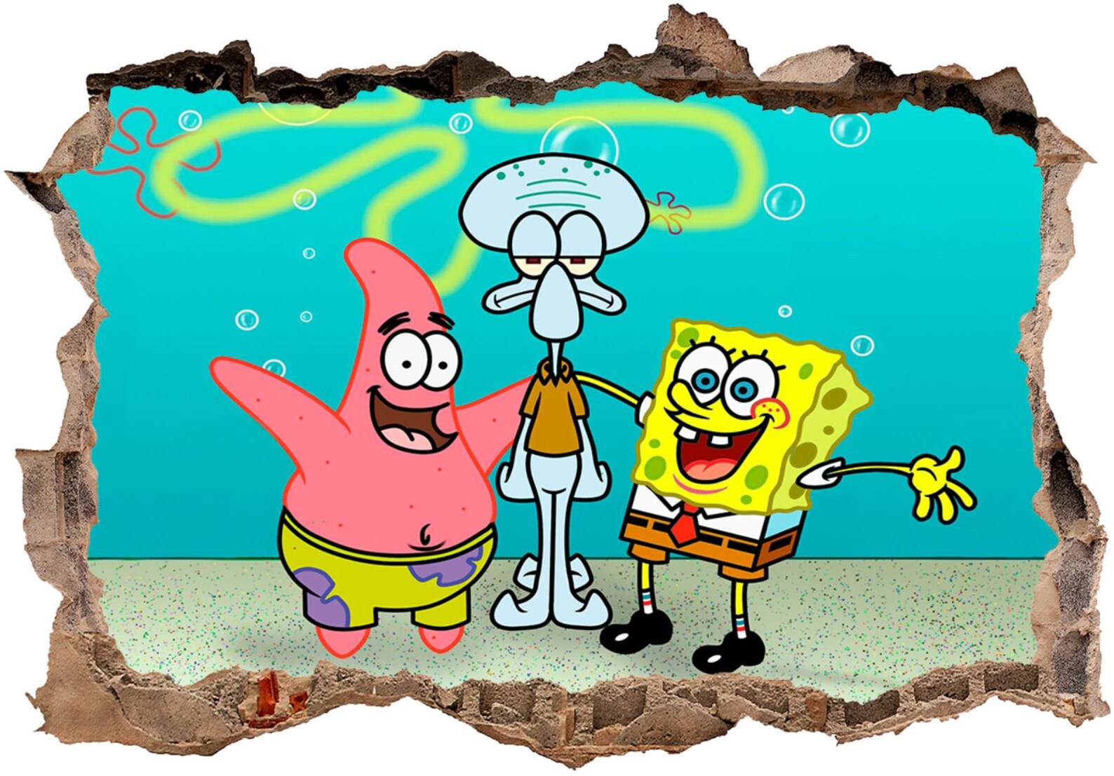 SpongeBob 3D Wall Decal Wall Sticker Wall Decor Wall Art Etsy