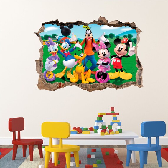 Mickey Mouse 3D Wall Decal Wall Sticker Wall Decor Wall Art Etsy