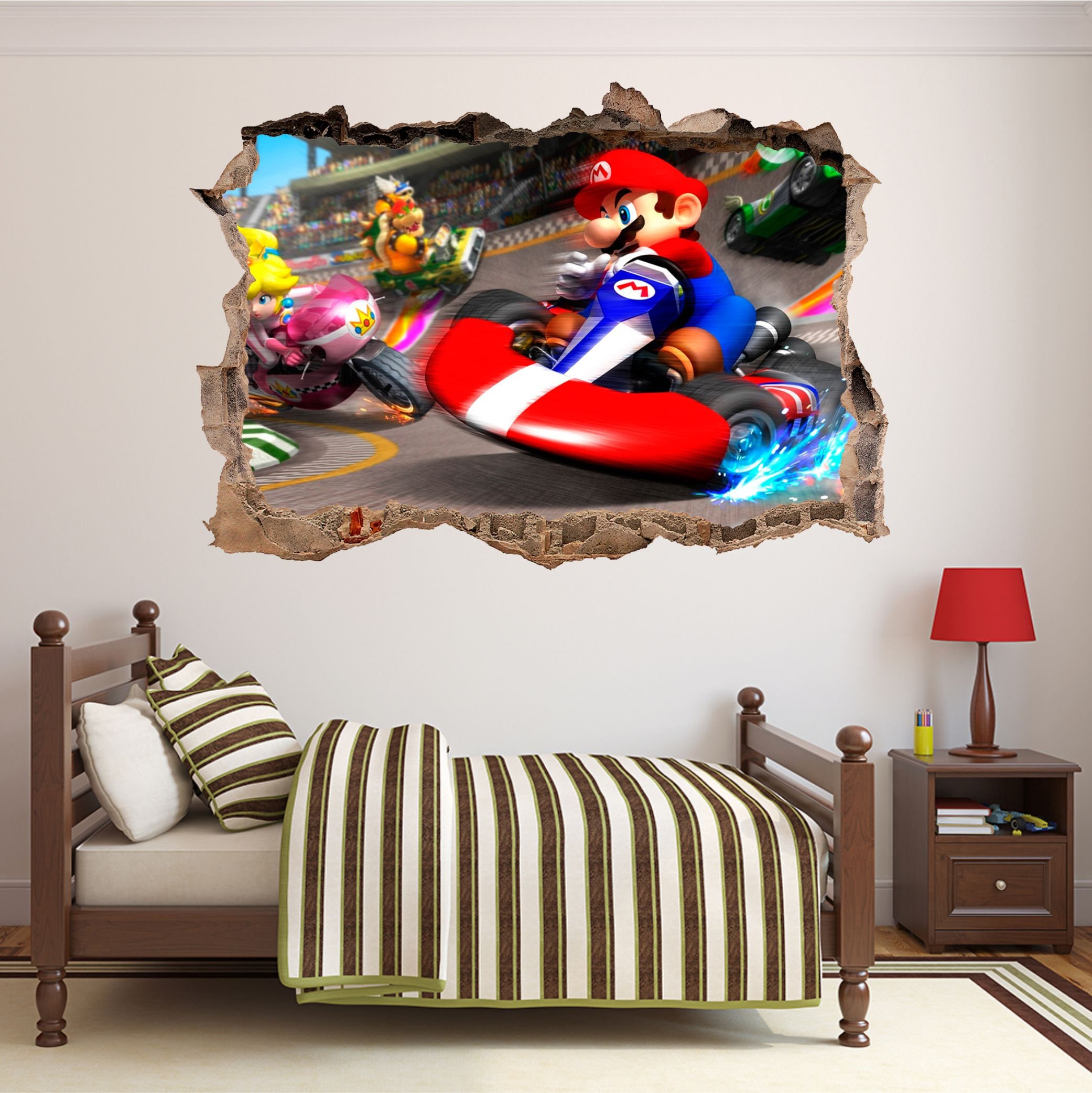 Mario Kart 3D Wall Decal Wall Sticker Wall Decor Wall Art Etsy