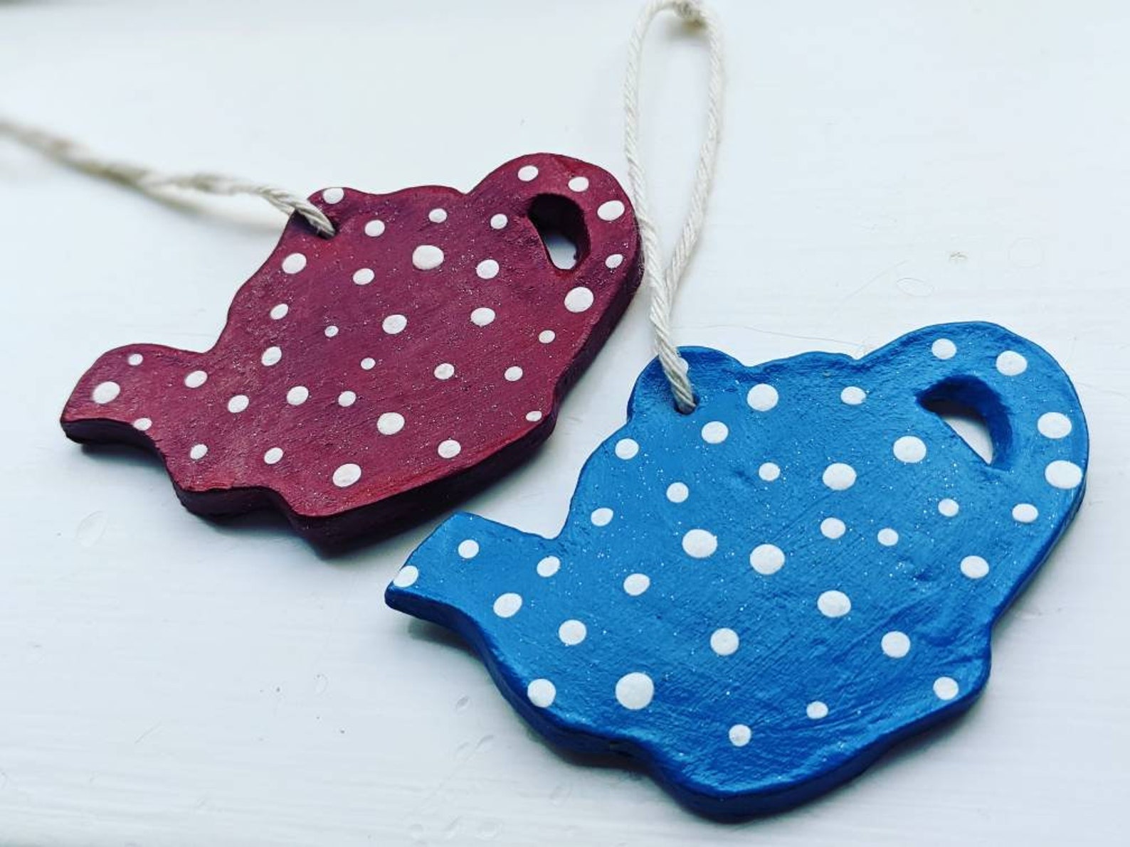 Air dry clay teapot wall hanging Etsy