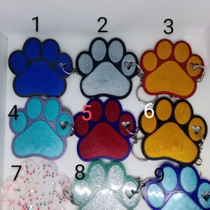 Resin Paw Keychains