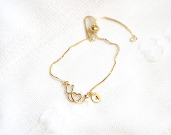 Gold Stethoscope Heart Charm Bracelet: Personalized Medical Gift