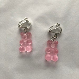 clip on/hook gummy bear earrings customisable pair