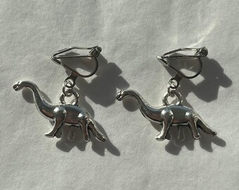 clip on/hook dinosaur earrings