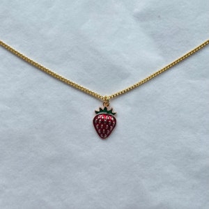 strawberry necklace