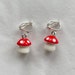 clip on/hook mushroom earrings 5 colours 