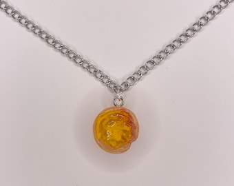 egg tart necklace