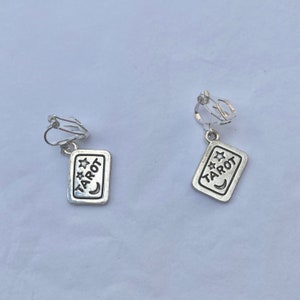 clip on/hook tarot card earrings