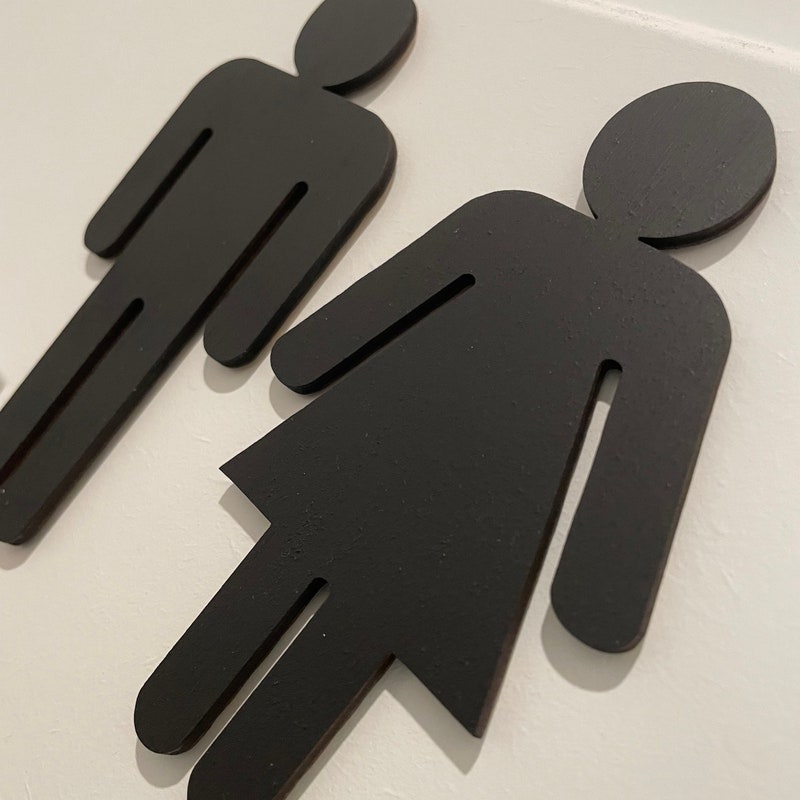 Male Female Restroom Sign - Etsy