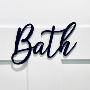 Bath door sign