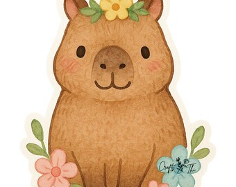 Capybara Magnetic Bookmark | Chill Reading Accessory | Handmade Gifts for Book Lovers & Planners | Halographic  | Glossy