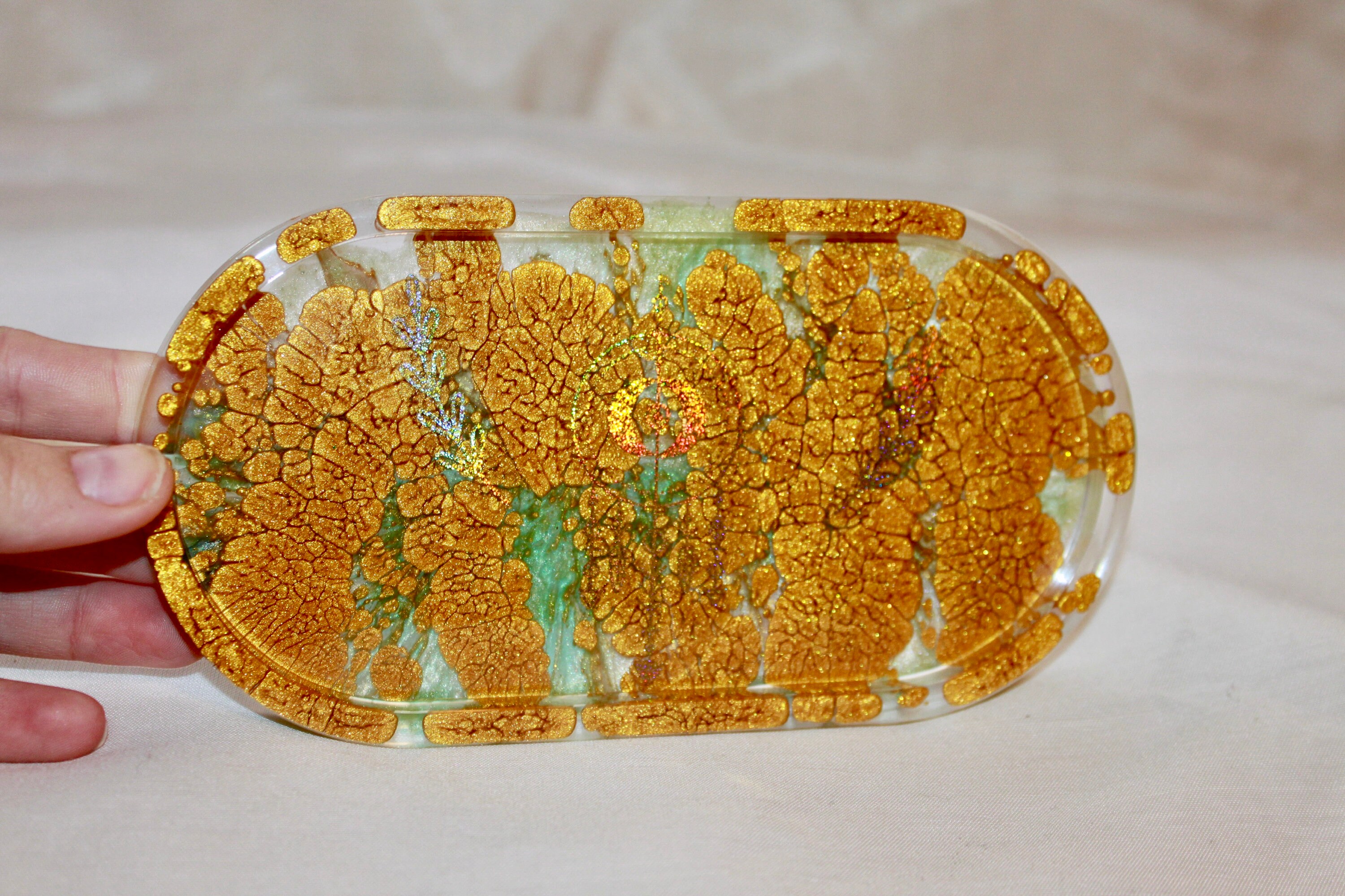 Gold Flux Rolling Tray/decorative Tray Etsy UK
