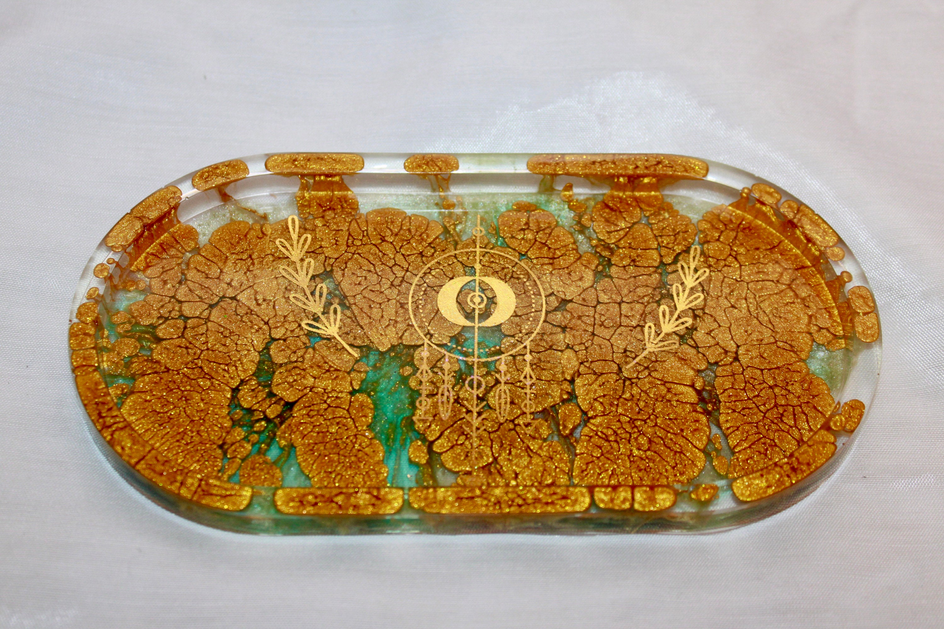 Gold Flux Rolling Tray/decorative Tray Etsy UK
