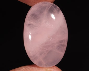 Supreme Top Quality Natural Rose Quartz Oval Shape Cabochon Loose Gemstone For Making Jewelry 64.45 Ct 35X24X9 MM NF-5773