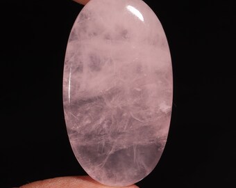 Stunning Top Quality Natural Rose Quartz Oval Shape Cabochon Loose Gemstone For Making Jewelry 69.20 Ct 46X26X6 MM NF-5772