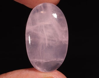 Immaculate Top Quality Natural Rose Quartz Oval Shape Cabochon Loose Gemstone For Making Jewelry 34.50 Ct 30X18X7 MM NF-5788